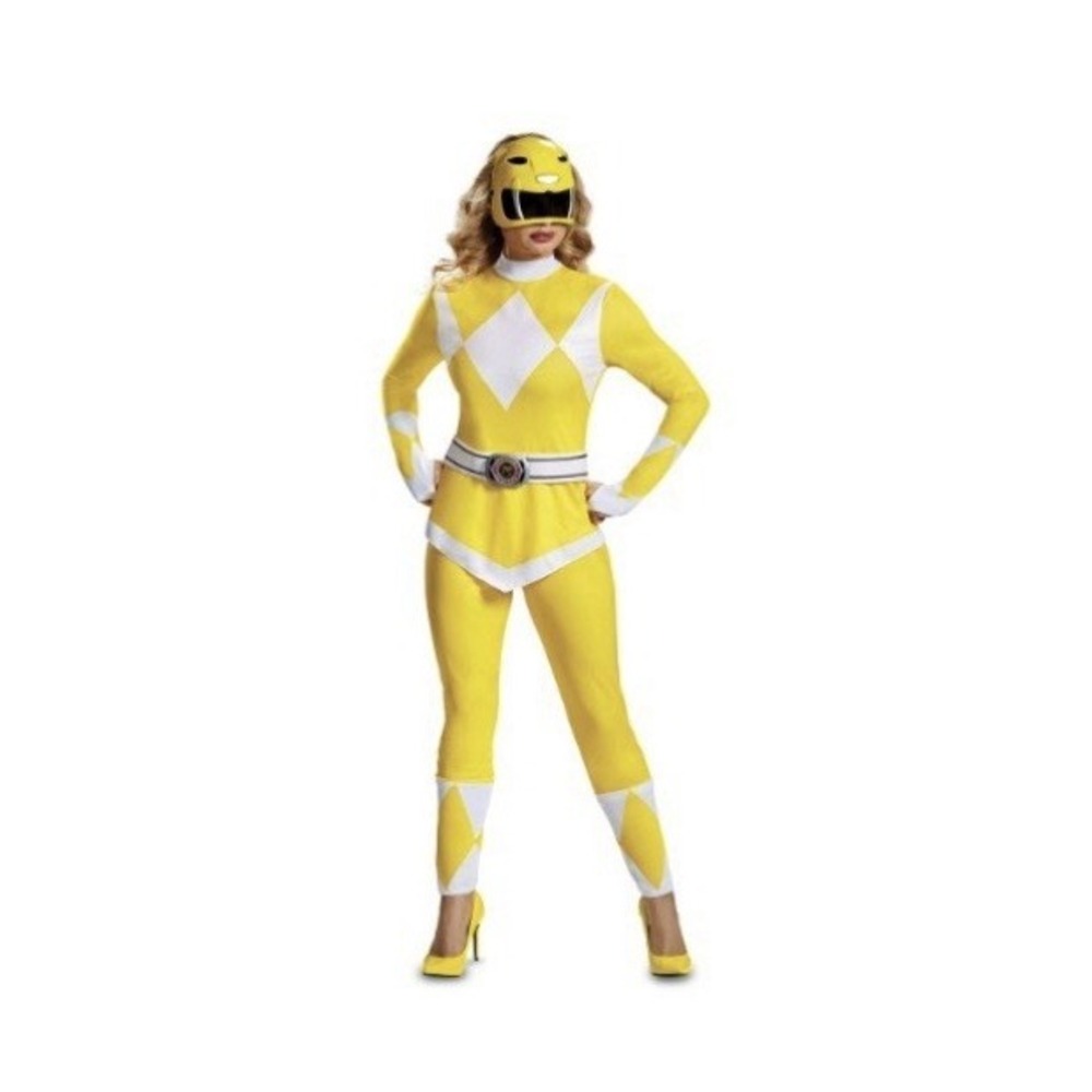 Disguise Power Rangers YELLOW RANGER Adult Deluxe Costume Large (12-14)